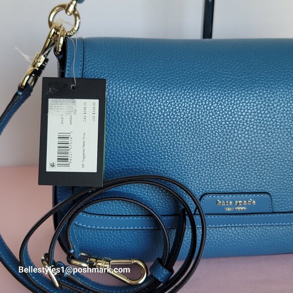 KATE SPADE Hudson Pebbled Leather Flap Convertible Shoulder Bag- Back to School - Picture 16 of 16
